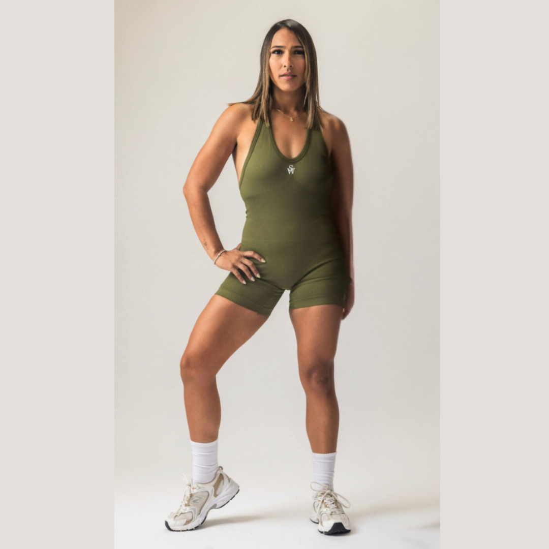 Short Sleeve Jumpsuit Booty Push-Up